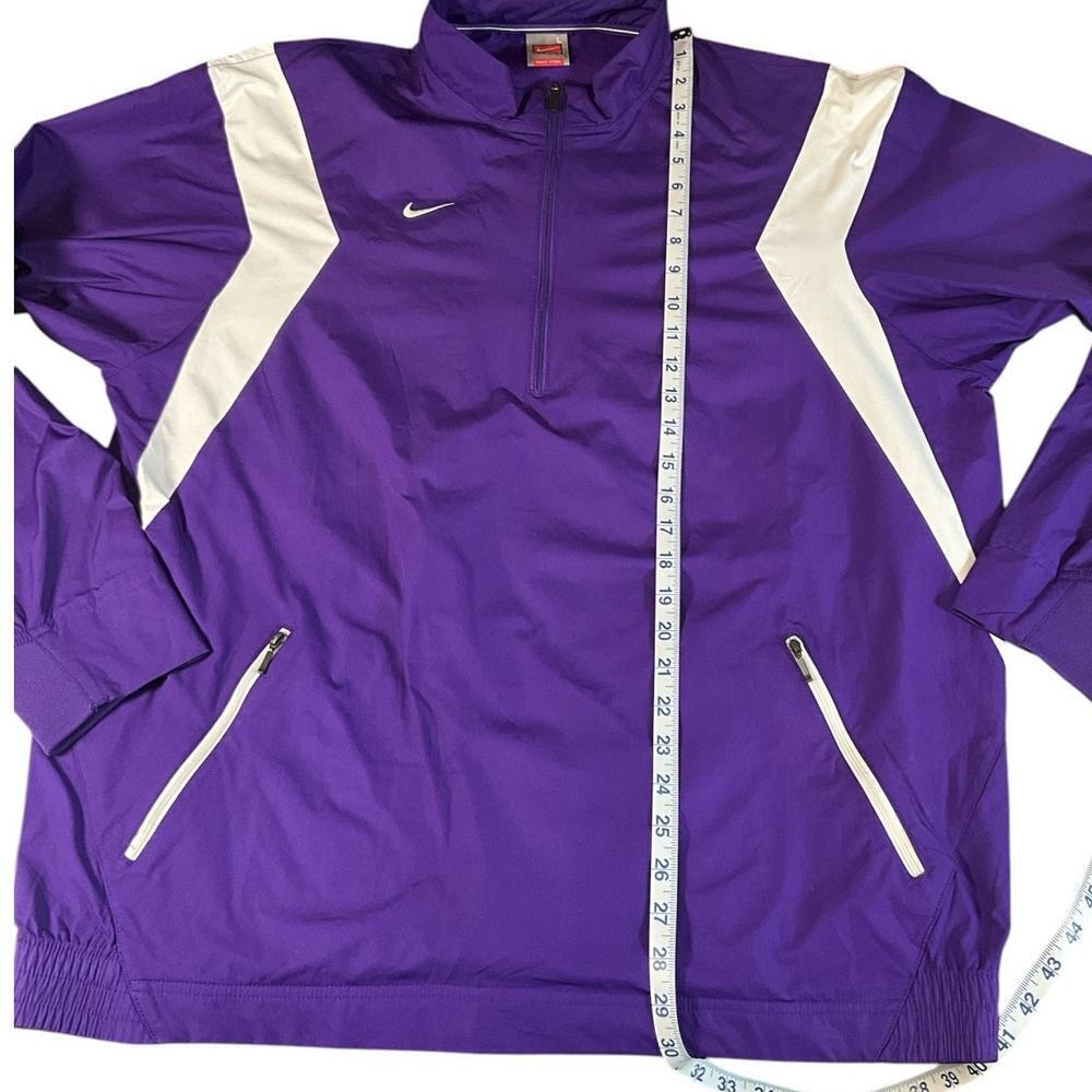 Vintage Nike Fit Storm Windbreaker SZ Large Purple White 90's 1/4 Zip Pull Over - Picture 6 of 11